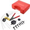 Cocoarm Kit Professionale per Spurgo Freni, Set Completo con Tester Sottovuoto, Misuratore, Contenitori, Tubi e Adattatori per Manutenzione Frenante e Frizione