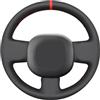 MEWANT Coprivolante Su Misura da Cucire per Fiat Panda | compatibile con Fiat Panda 2012-2024 volante gomma senza tasto multifunzione cucito a mano proteggi volante Traspirante
