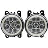 XKOEHXJ Auto Fendinebbia Anteriore Per Mitsubishi Per Outlander Per Sport Per RVR Per ASX 2011-2018 DRL Fendinebbia Fari a LED Angel Eyes Auto Fendinebbia(9beads-Angel eye)
