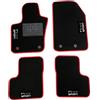 Carmats compatibile tappetini 500x sport in moquette bordatura rossa 4 fermi di fissaggio battitacco in gomma