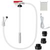 COSTWAY Pompa di Trasferimento del Carburante con Sensore di Arresto Automatico, Pompa Travaso Gasolio Elettrica a Batterie o Ricaricabile con Adattatore di 3 Dimensioni, con Infusione di 14L/ min