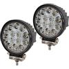BTMTEC 27W 4.3INCH LED WORK LIGHT 2565LM LED LUCE LAMPADA FARO DA LAVORO FARETTO AUTO BARCA FUORISTRADA CAMION TRATTORI VEICOLI INDUSTRIALI SUV ATV UTE DC 12V 24V (2 pezzo)