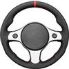 MEWANT Coprisedili per Volante di Auto Cuciti a Mano per Alfa Romeo 159 TI Brera 2006-2011 Copertura del Volante Accessori per Alfa