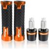 OLXWFNTD Manopole Manubrio Per Honda Per Varadero XL 1000 125 Accessori Moto 7/8 22mm Manopole Manubrio Manubrio Tappo Terminale(Orange)