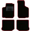 QUEMAR Tappetini Auto compatibili con Golf IV 1997-2006 / Kit Tappeti in Moquette e Gomma su Misura (Set 2 Anteriori + 2 Posteriori) / Ricami e Colori Personalizzati (Bordo Rosso, 0 Ricami)