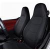 SHIFENG Coprisedile per auto compatibile con Smart fortwo 451 2008-2014, in pelle, accessorio per sedile completo (nero)
