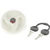 Raceflag Tappo da camper per serbatoio acque chiare, colore bianco, con chiave