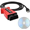 Navna V1.27.001 UCDS Compatibile per FordUCDS Pro+ Completamente AttivatoSW 1.27 con 35 Token Cavo Adattatore Scanner OBD2 Auto in Plastica Nero Cavo Diagnostico per Auto in Plastica Nero