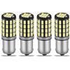 QAUBEN Lampadina LED BA9S 12-24 V Super Luminosa 540LM 3014 54SMD Chipset 6000K Lampadina LED Bianca per Interni Auto Luci di Cortesia Luci di Posizione, Non Polarizzata 2,76 W (4 pezzi)