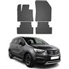 OMAC Tappetini in Gomma Compatibili con Opel Grandland X 2017-2024 Tappetini Auto Gomma Nero 4X