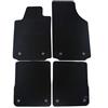 J&J AUTOMOTIVE Tappetini in Tessuto per Audi A2 2000-2005, Set da 4 Pezzi Anteriori e Posteriori, di Velluto su Misura, Antiscivolo, Colore Nero