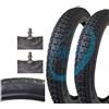 Fusaro Moto EMA17MFG 2 GOMME COPERTONI PNEUMATICI + 2 CAMERE 2.25-17 (2 1/4-17) TASSELLATO MOTO CIAO SI BRAVO MONFERRAGLIA