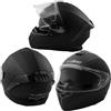 A-Pro Casco Integrale Moto Scooter Visiera Interna Parasole Viaggio Nero Opaco XL