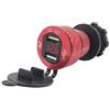 IDPOLHYGF Accessori moto Quick Charge 3.0 Dual USB Moto Caricabatterie Presa Accendisigari Adattatore Display LED Compatibile con BMW F800GS R1250GS R1200GS (rosso)