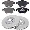 HOFFCAR KIT FRENI ANTERIORI compatibile con AUDI Q3 (8UB,8UG) - DISCHI + PASTIGLIE OEM: FDB4057 | 17558 |SOSTITUZIONE DIRETTA|BASSA POLVERE|SILENZIOSO