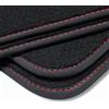 teileplus24 BV564 Tappetini in Velluto per Mercedes-Benz GLA H247 2020- con Piastra per i calci, Cucitura:Rosso