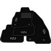 Generico Tappetini compatibili con Alfa Romeo Mito 2008-2025, ricamo Mito bandiera Ita, kit tappetini auto personalizzati, set tappeti in moquette, tappeto auto