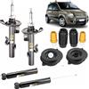Palmaspareparts KIT 4 AMMORTIZZATORI ANT+POST + SUPPORTI + TAMPONI PER PANDA 169 4x4 Nat. Power