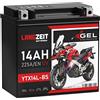 LANGZEIT Batterien LANGZEIT YTX14L-BS batteria moto 12V 14Ah HVT-03 GEL 51216 HVT-3 scooter senza manutenzione