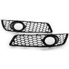 GSRECY Griglia paraurti anteriore sinistra e destra nera stile nido d'ape griglia fendinebbia lunetta copertura accessori compatibili con Audi A3 8P 2008-2012 (tutto nero)