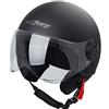A-Pro Casco Jet Demi Urban Moto Omologato ECE 22-06 Avio Sferica SonicMoto Nero Opaco S