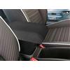 WOOD COMPANY Bracciolo Compatibile con 500E (elettrica) in Tessuto Automotive Nero. Montaggio Integrato Invisibile, Grande portaoggetti