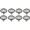 Generico 8 Pezzi LED Luce 24W Faro Da Lavoro Ovale Faro Barca Camion Lavoro Faretto 138 * 85mm 12V 24V 24W 2280Lmn
