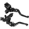 MOCNT 1 Paio Leve Frizione Freno Moto 22mm Leva Freno del Cilindro Principale Motociclo Idraulico Maniglia Pompa Freno Serbatoio Cilindro Principale della Frizione Freno Nero