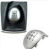 AAlamor Sostituzione 5 velocità Nero Cromo Gear Stick Manopola Tappo Coperchio per Ford Fiesta Focus - Chrome