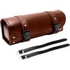 Mulcort Borsa da sella universale per moto, in pelle PU, con cinturino regolabile, impermeabile, borsa per attrezzi (marrone)