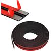 IGTOPS Guarnizione in gomma per parabrezza dell'auto, 5 m, 16 FT per parabrezza, a forma di T (5 M-19 mm)