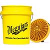 detailmate Meguiars - Set di lavaggio per auto, secchio da 5 galloni (19 l) con dettagli Guardz Dirt Lock, contenitore per il lavaggio a mano oro, senza graffi