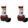 A2ZWORLD 2pcs LED H8 12V 24V Canbus, Lampadine Fendinebbia Auto e Camion 57mm, 15 SMD 3030 400lm 8W, Bianco Freddo 6500K