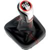 VOALVT Testa Leva Cambio Per VW Per Golf 5 Per A5 MK 2004 2005 Per Golf 5 Per Plus 2004 2005 2006 2007 2008 Pomello Del Cambio A 5/6 Velocità Con Cuffia In Pelle Marce Leva Pomello(6 Speed1)