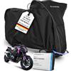 MYCOVER Telo coprimoto premium realizzato a mano - 30 misure per oltre 2.500 modelli - vestibilità 100% su misura, impermeabile, invernale e ultra resistente agli strappi L+ (L235xB100xH130)