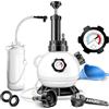 Masko® Spurgo Freni Auto 3L Cambio Fluido Freni per Freni a Disco e a Tamburo con Pompa Manuale e 1L Bottiglia di Ricarica, E20 Adattatore, Tubo Flessibile e Accessori (Bianco, 2 Litri)