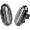 Yoegerery Indicatore di direzione Freccia Specchietto laterale LED Compatibile con Peugeot 1007 107 206 207 307 407 607 Partner Expert C-itroen C1 C2 C3 C5 C6 Xsara Picasso Berlingo Jumpy (Transparent)