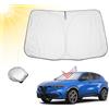 BIBIBO Parasole per auto con protezione UV compatibile con Jeep Compass 2017-2025 / Alfa Romeo Tonale 2022-2025, parasole per auto per parabrezza, protezione dal calore auto dai raggi UV