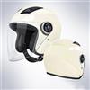 GAOZITAIGZ Casco Da Moto Jet Unisex Per Moto, Scooter, Ciclomotore, Casco Jet Per Spostamenti In Città, Casco Da Moto 3/4 Con Occhiali D,(58-65CM)