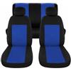 Susy Shop Coprisedili universali Kit Anteriore e Posteriore Vari colori Soft Confortevole Traspirante Protezione per Sedili utilitarie (Blu Royal)