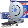 BOSCH 2x Discofreno, 1x Kit pastiglie freno, Freno a disco 40513776 Compatibile con: CITROËN C1, C1 II, PEUGEOT 107, 108, TOYOTA AYGO, AYGO