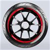 Generic Compatibile con HONDA FORZA 350 2023 Ruota (rosso)