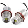 SkyjOy Angel Eyes 2pcs 90W 6000K Lampada Angel Eyes Luci di posizione Lampadine Fit Use for BMW E87 E39 M5 E60 E61 E63 E64 M6 E65 E66 E83 X3 E53 X5 2000-2008 Led Angel(2 pieces)