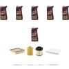 HOFFCAR Kit tagliando 4 FILTRI e 6L OLIO M compatibile con Opel Meriva B 1.7 CDTI 96kw dal 2010