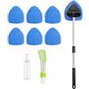 Generic Spazzola per Parabrezza Auto, Spazzola per Pulizia Parabrezza Invernale, Spazzola per rimozione della Neve e sbrinatore, Pratica Spazzola Anti-, Spazzola detergente per Parabrezza con Manico