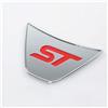 ZGDUGFU Auto ST S Logo Volante Paillettes Sticker ABS Copertura cromata Sticker Fit for Ford Fiesta Ecosport 2009-2016 Auto Acc. (Color : ST Red)