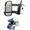 GENERICO Specchietto Manuale Sinistro CAMPER DUCATO Retrovisore Con Sonda di Temperatura SX Dal 2006-2024 Braccio Lungo,Freccia Integrata