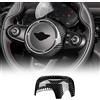 KUNGKIC In Fibra di Carbonio Auto Volante Airbag Copertura Adesivi Decorativi Compatible with Mini Cooper Clubman F55 F56 F57 F60 Countryman Accessori Interni