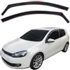 J&J AUTOMOTIVE GP Deflettori d'Aria per Volkswagen Golf 6 3-Porte Berlina 2003-2013, Set da 2 Pezzi, Antiturbo Antivento Antipioggia, Anteriore Nero fumé Oscurato