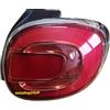 EASYSHOP24H Faro Fanale Fanalino Posteriore DX LED Compatibile Per 500L 500 L dal 2012 Cornice Cromata Lucida Stop Gruppo Ottico Destro Lato Passeggero